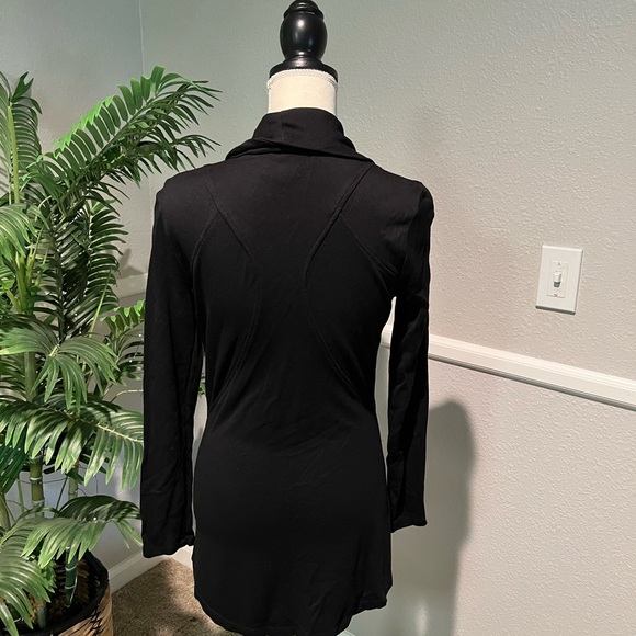 Lumiere Black Lightweight Side Zip Sweatshirt - Picture 4 of 5